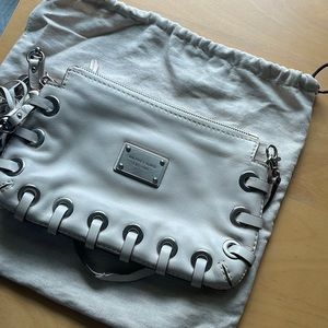 Michael Kors Astor Grommet Tassel Clutch Convertible Bag